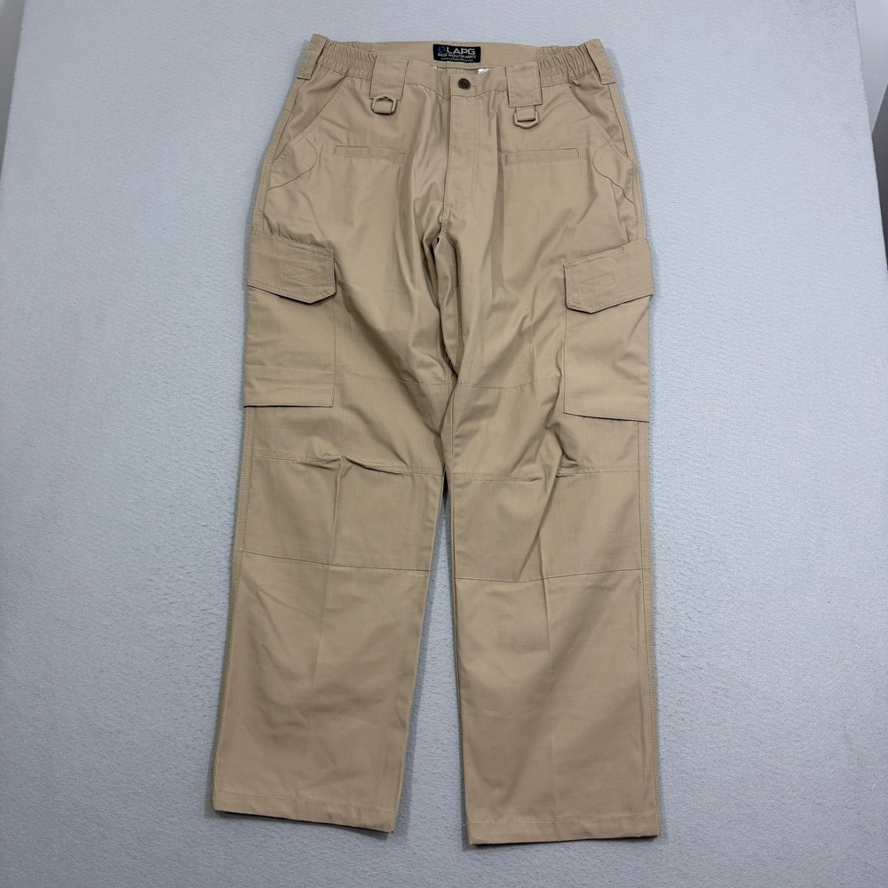 LAPG Pants Mens 34x30 Khaki Basic Operator Pants Tactical Ripstop BO1003EWB